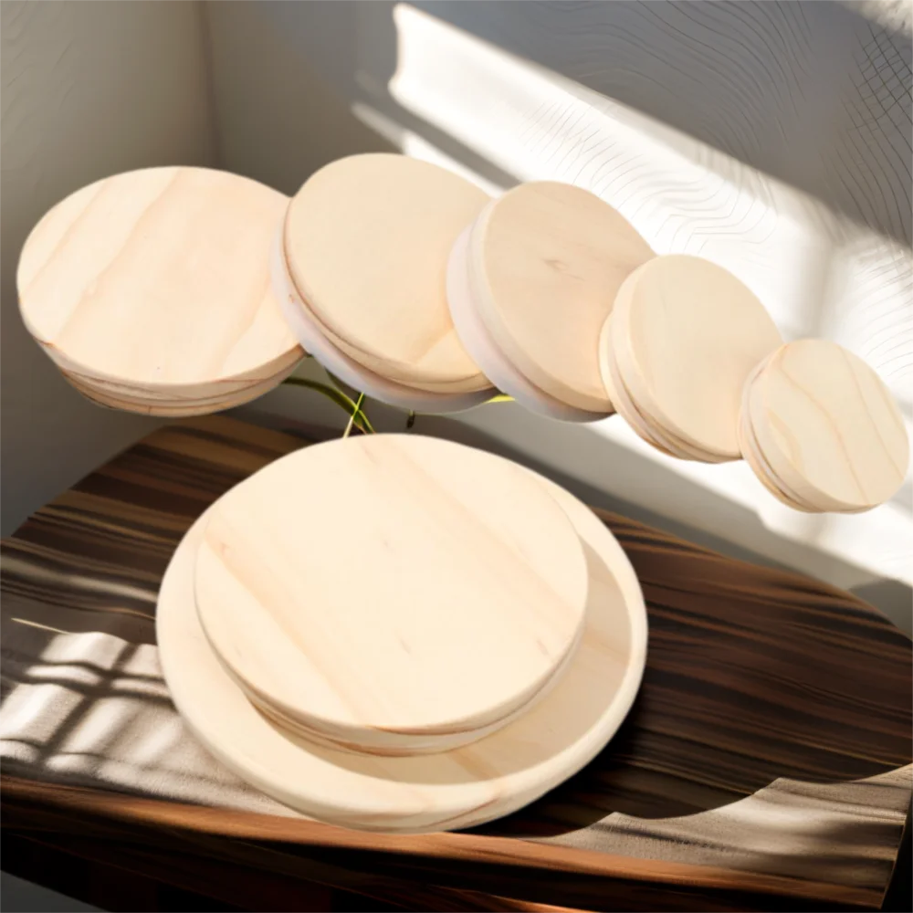 Various Sizes Reusable Wooden Kitchen Organization Bottle Sealing Caps Canning Storage Mason Jar Lid Wide Mouth Cover Wood Lids