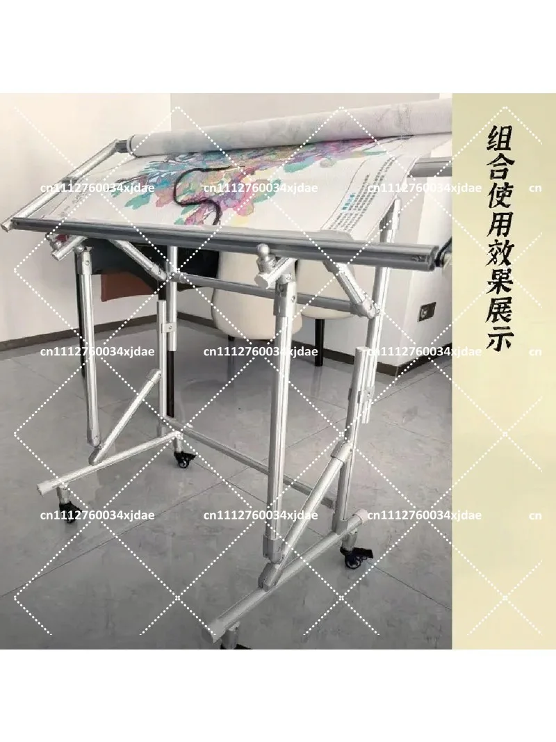 Adjustable Aluminum Floor Stand for Embroidery Hoop Heavy Duty Vertical Frame Holder for Home