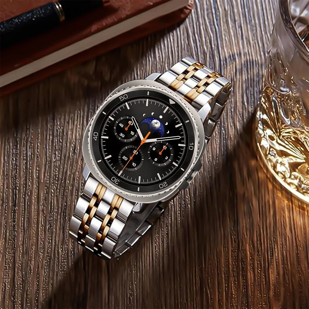 سوار فولاذي غير قابل للصدأ لساعة جالاكسي 8 44 40 مللي متر/8 كلاسيكي 46 مللي متر حزام معدني سوار لساعة جالاكسي الترا معصمه الساعات #2