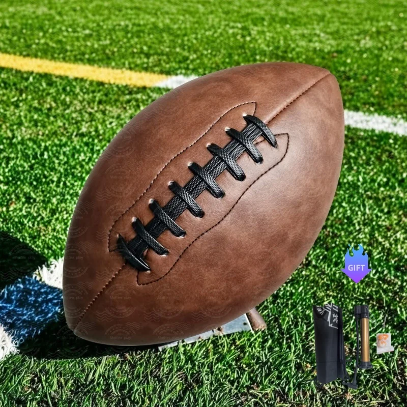 Standard American football Soccer Rugby ball 9 inch Sports Football，Indoor and outdoor game training match ball Christmas Gift