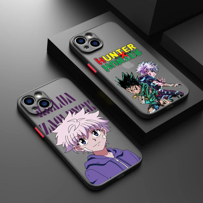 Hunter×Hunter Animation For Apple iPhone 15 14 13 12 mini 11 XS XR X 8 7 Pro Max Plus TPU Frosted Translucent Phone Case