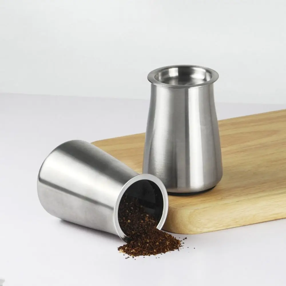 

With Lid Coffee Powder Filter Cup 304 Stainless Steel Fine Mesh Coffee Powder Sieve 3 in 1 Coffee Sifter Cafe