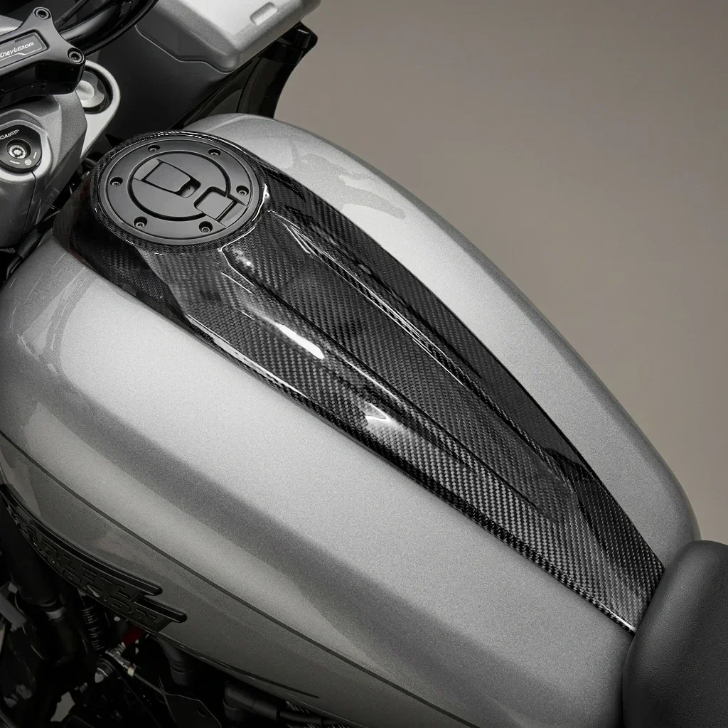 Carbon Fiber Motorcycle Oil Gas Cap Cover Smooth Fuel Tank Console Trim Panel For Harley Touring Street Glide CVO Road Glide
