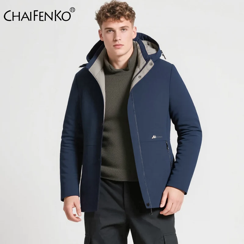 Winter Men Removable Hat Parka Outdoors Loose Versatile Fleece Keep Warm Solid Coat New Fashion Casual Comfort Thickening Jacket