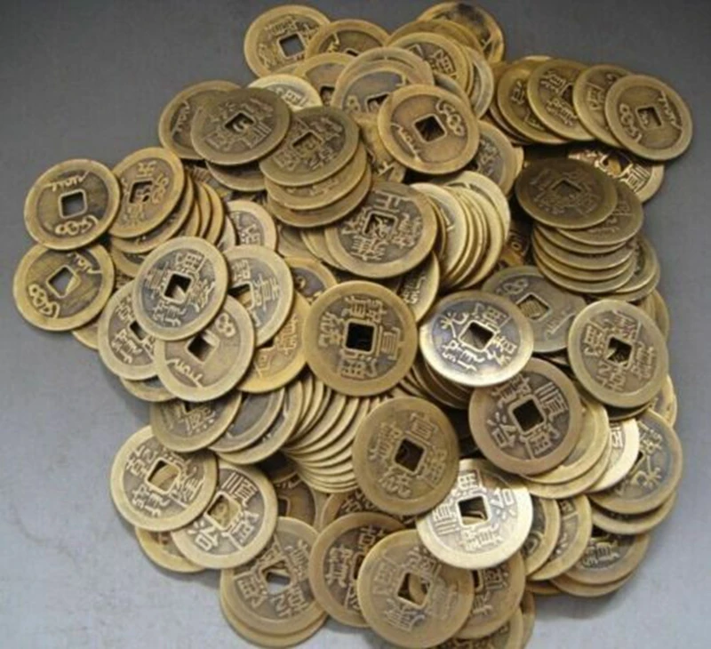 

Collect 50pcs Chinese Brass Coin Qing Dynasty Antique Currency Cash