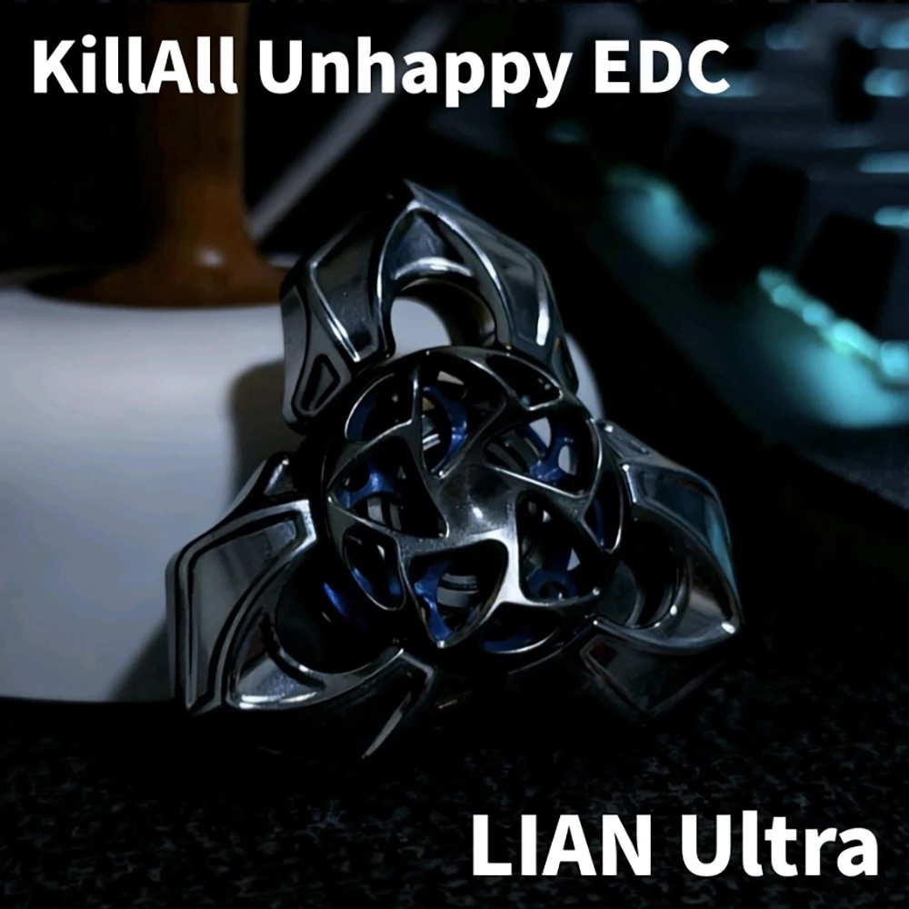 KillAll Unhappy EDC LIAN Ultra Fidget Spinner Fidget Toys For Adults Anxiety Toys Stainless Steel Handling Feel Fidget Spinner