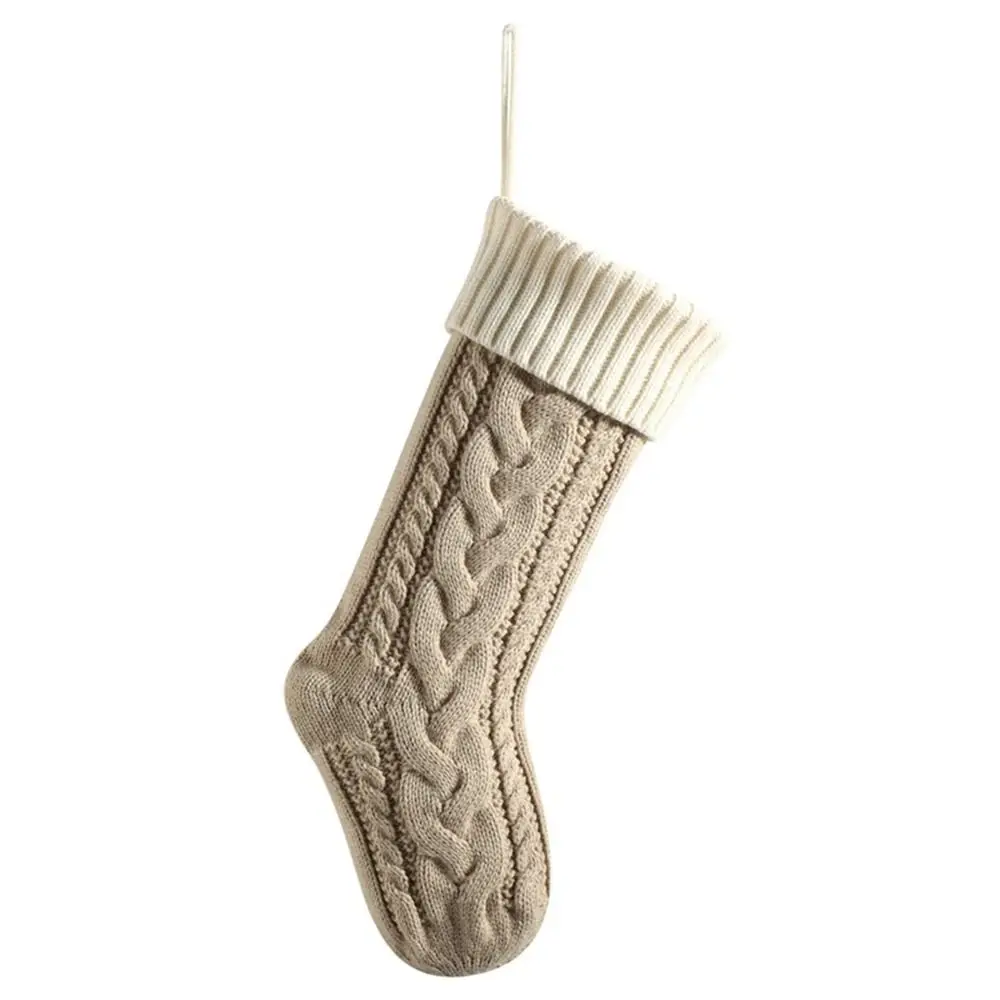 Knitted Christmas Stocking Sack Winter Multi-purpose Christmas Gift Bag Santa Claus Large Capacity Christmas Tree Decor Home image 3