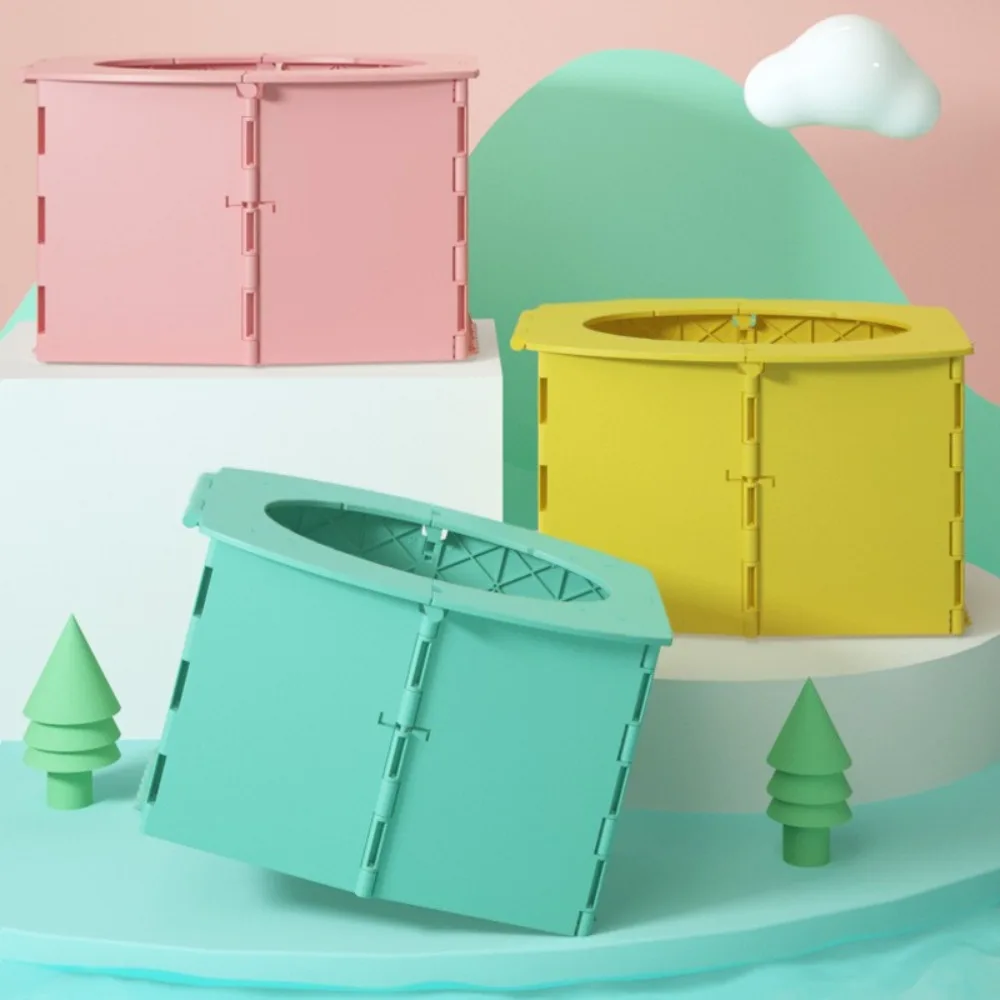 Penico portátil dobrável para crianças, fácil de limpar, assento de treinamento para bebê, assento sanitário, viagem, pote de bebê