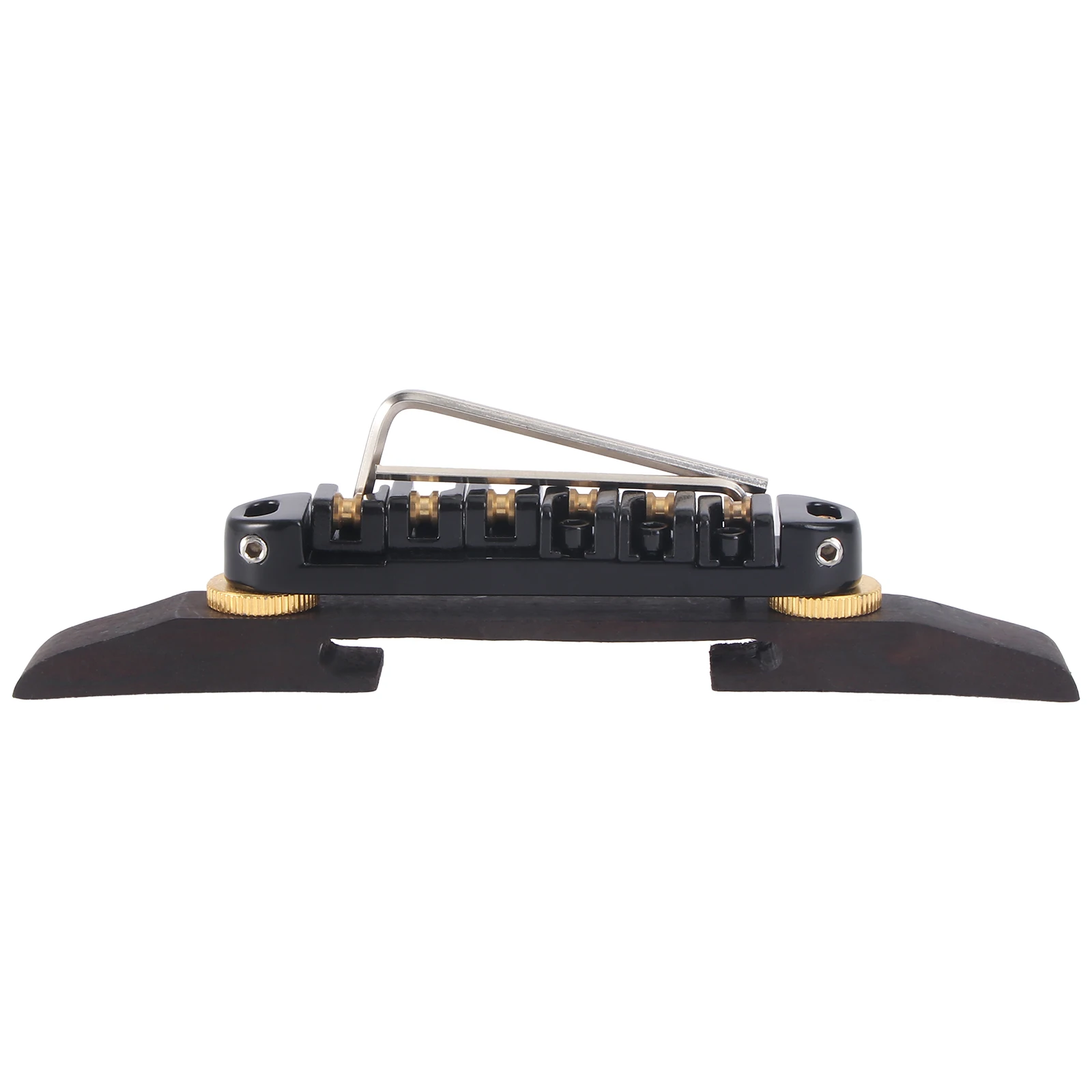 

Archtop Guitar Bridge 138x15x36mm Black Rosewood Adjustable Nickel Wheel Saddle Replacement Parts Tailpiece Roller