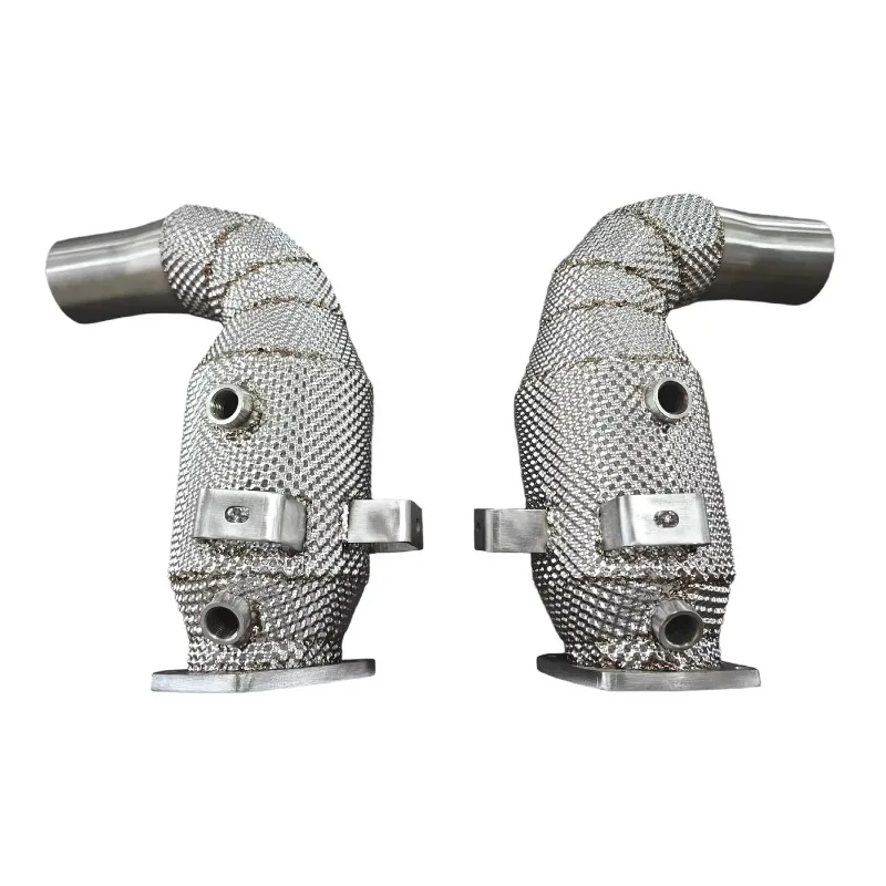 Stainless Steel Heatshield Racing Downpipe – High-Performance Upgrade for Porsche 991.2, Boosts Power & Heat Protection