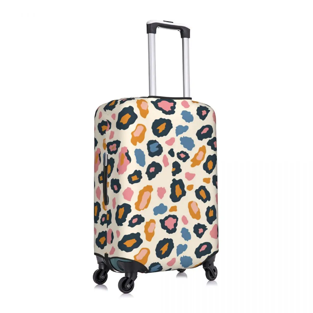 Custom Pastel Tone Leopard Skin Spot Animal Print Luggage Cover Cute Suitcase Protector Covers Suit For 18-32 inch