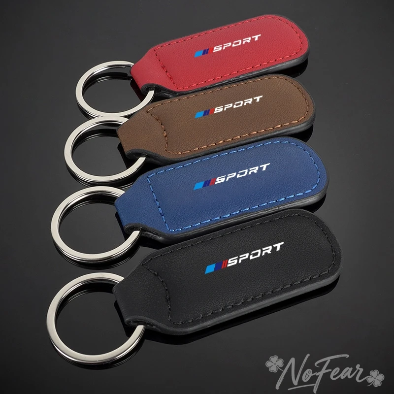 

Leather Man Keyring Women Luxury Car Keychain PendantFor BMW M Emblem E46 E36 E34 F10 E90F30 E60 F30 E53E30 E9 E87 Accessories
