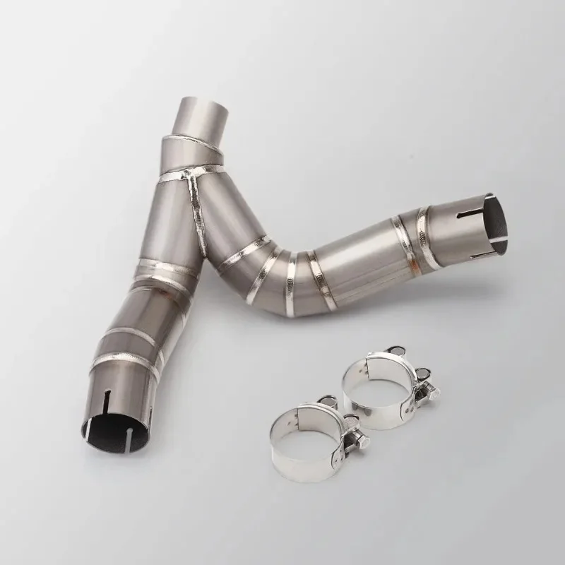 Motorcycle Titanium Stainless Steel Slip On Exhaust Middle Link Connect Pipe for Ducati Monster 937 950 2021-2023 Modified Parts