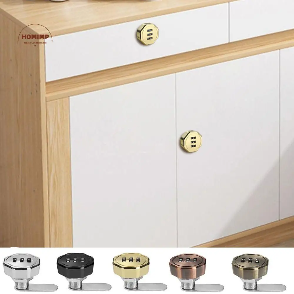 

Zinc Alloy 3 Digital Code Combination Lock Anti-theft Black/Silver Mailbox Password Locker Waterproof Cam Code Lock Cabinet