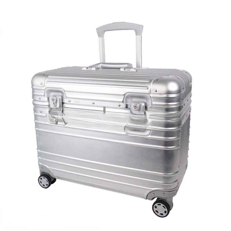 For Trolley Pilot Case Travel Bags Business Carry On Aluminium Pilot Case Luggage Suitcases