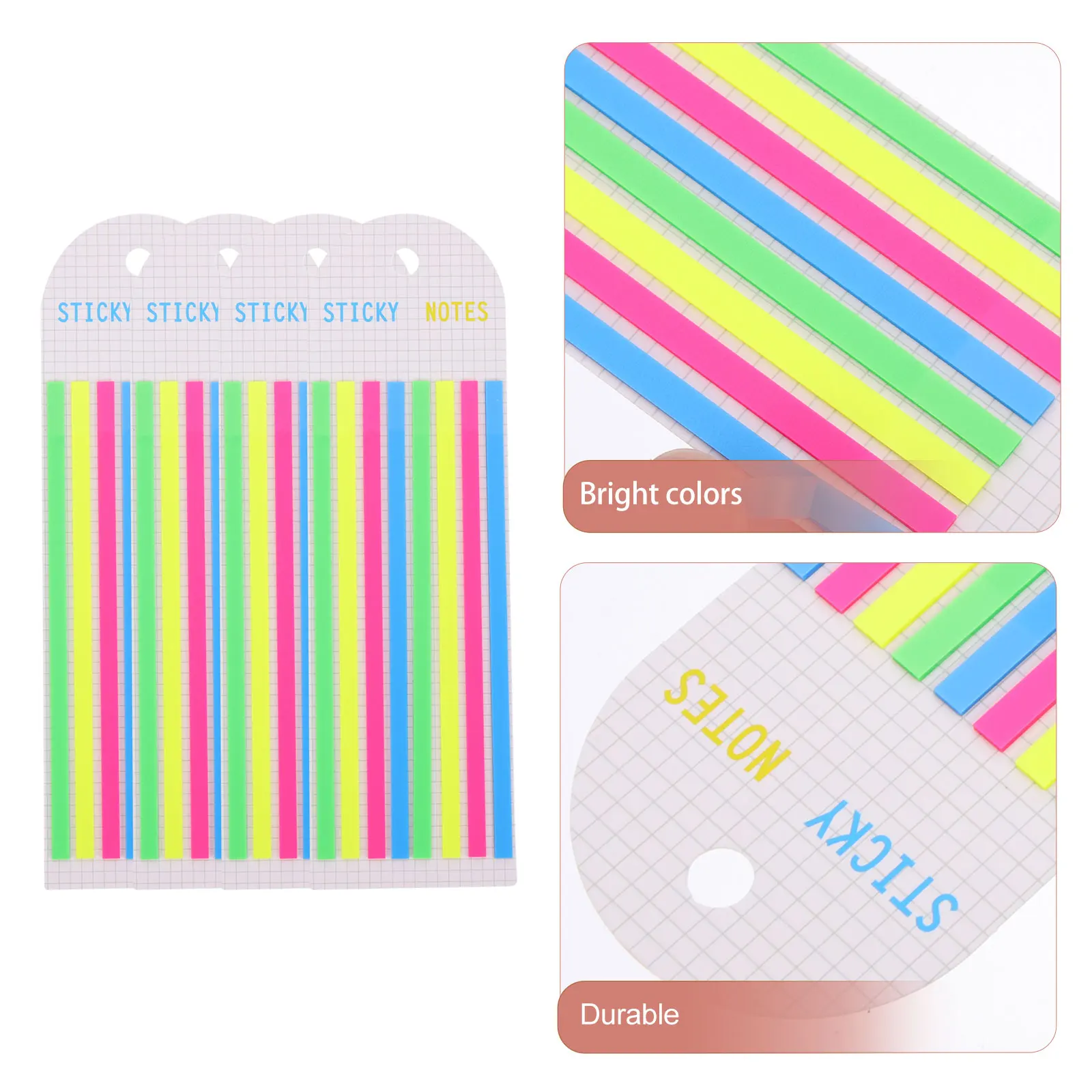 

4 Books Stickers Index Office Adhesive Notebook Strips The Pet Highlighters