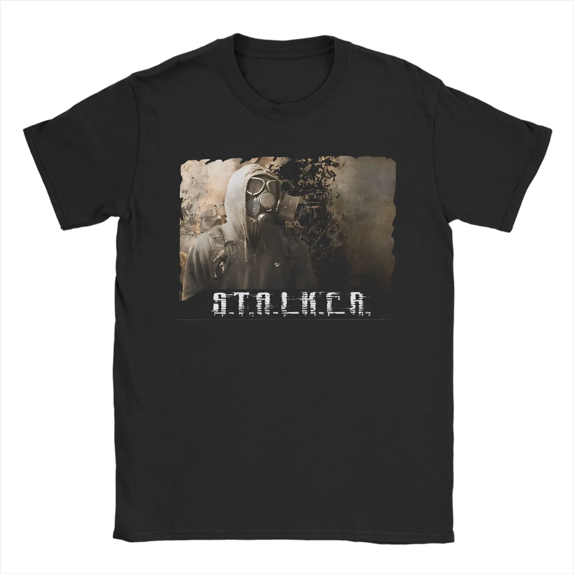 S.T.A.L.K.E.R  Tshirts Men Cotton Clothing Retro Stalker Round Neck Short Sleeve