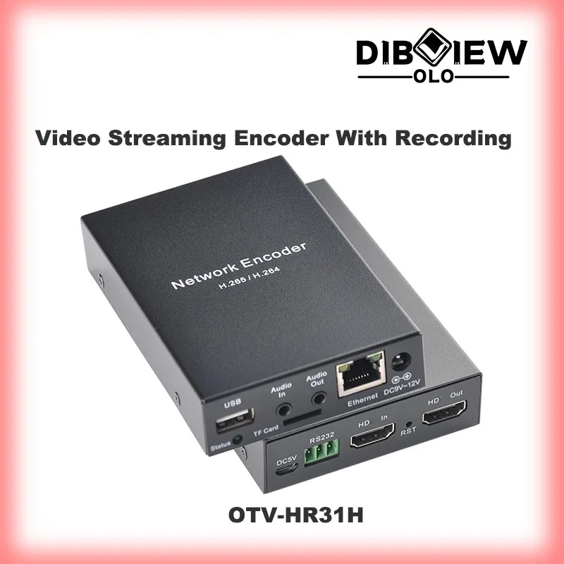 

OTV-HR31H Video H264 H265 HEVC HD HDMI-compatible Recording Streaming Encoder To IP Network With TF Card For Facebook Youtube