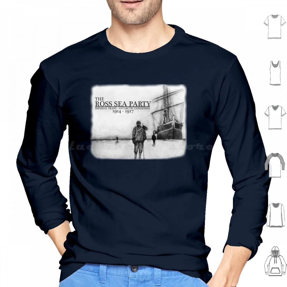 Shackleton's Ross Sea Party Hoodie cotton Long Sleeve Shackleton Ernest Shackleton Ross Sea Ross Sea Party Antarctic Polar