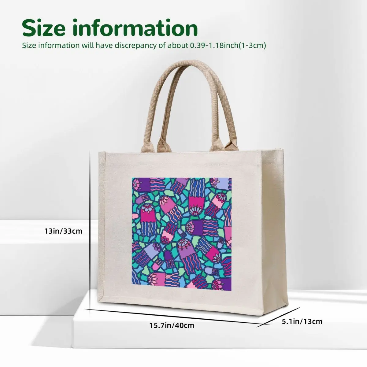Mosaic Jellyfish || Ocean || Nature Tote Bag tote bag tote bags men eco bag folding