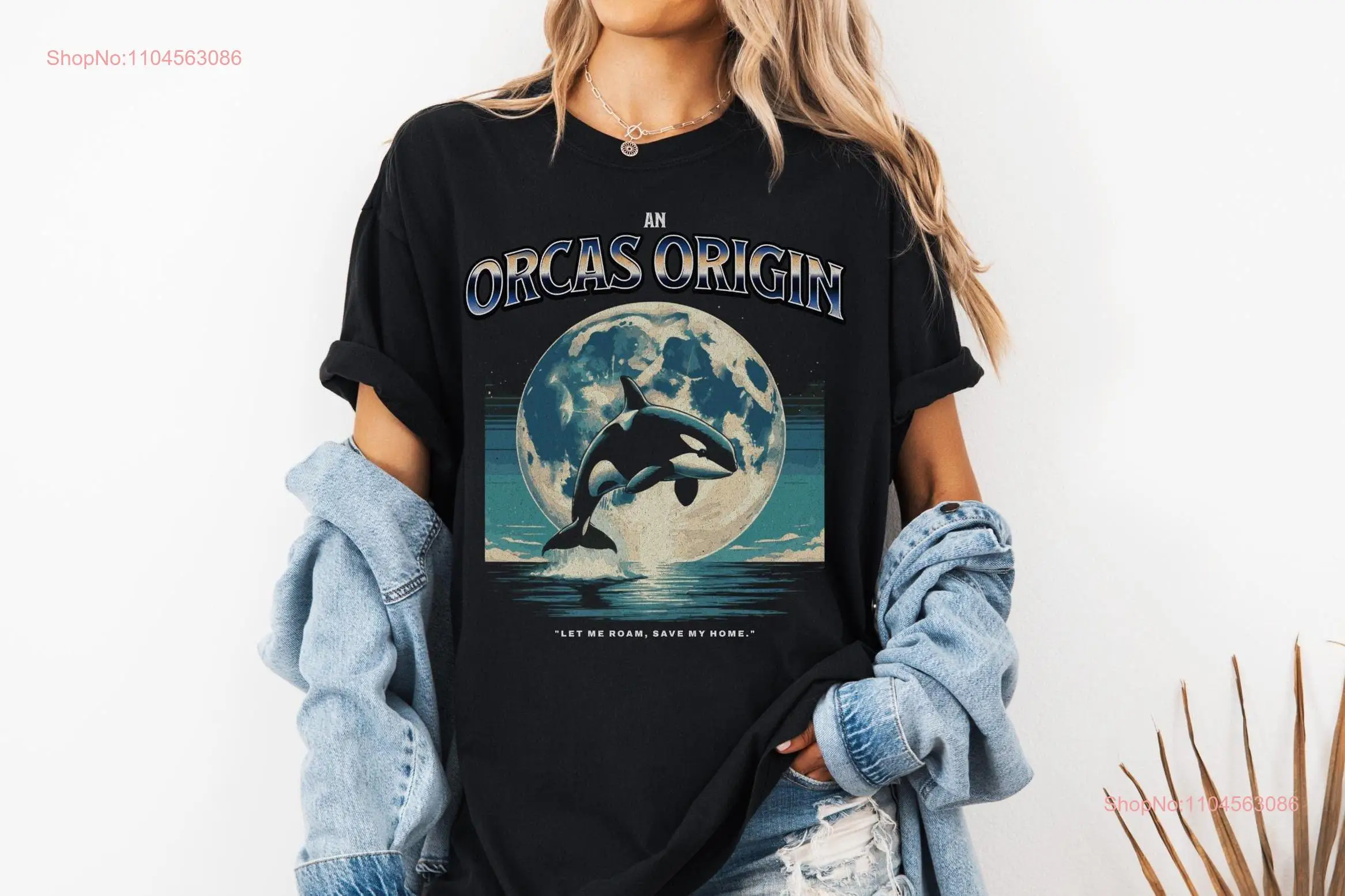 Orca Origin Vintage T Shirt Beach Ocean Nature for Lovers Wildlife Killer Whale 90s Retro long or short sleeves