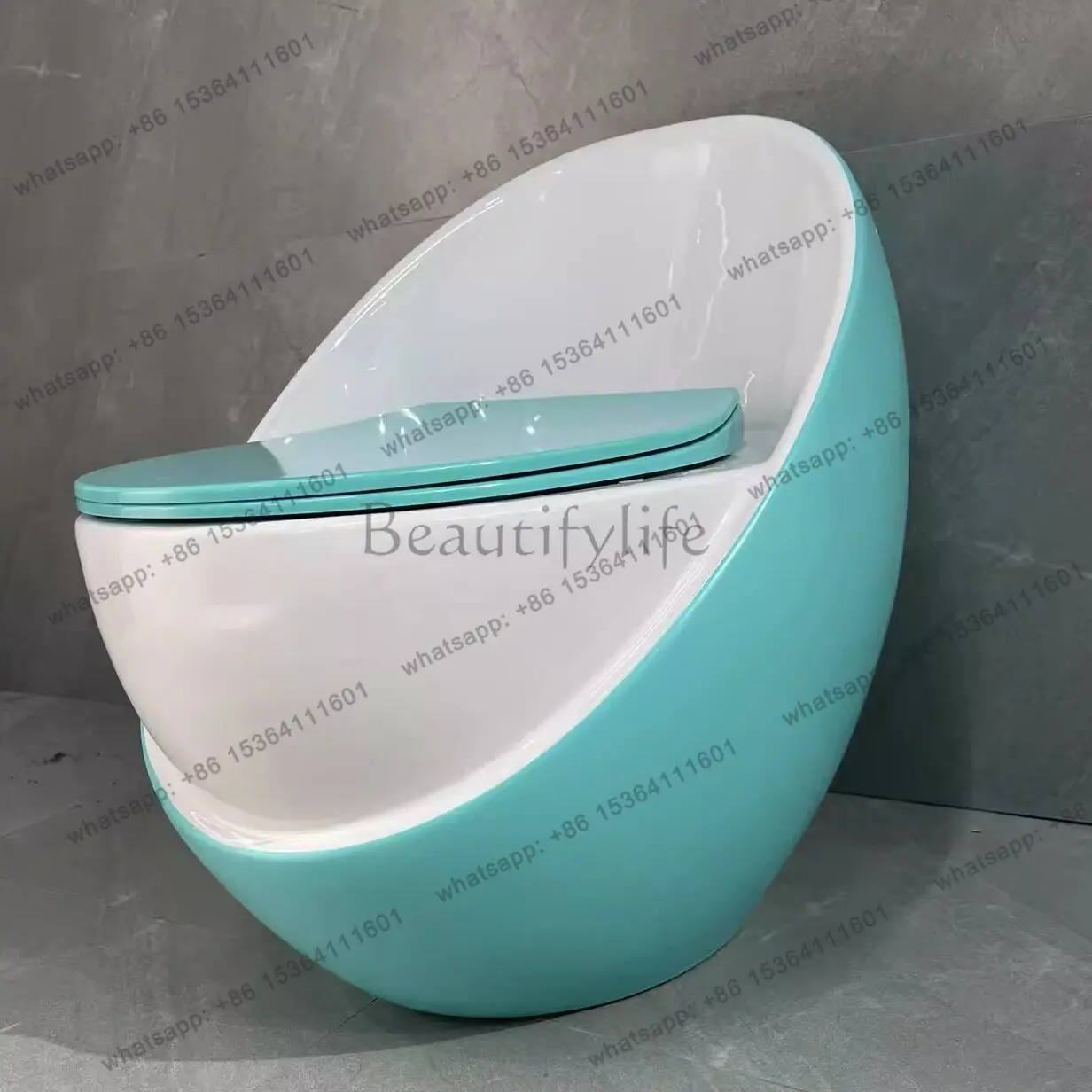 Small apartment water-saving toilet color ceramic toilet large diameter siphon light luxury deodorant toilet