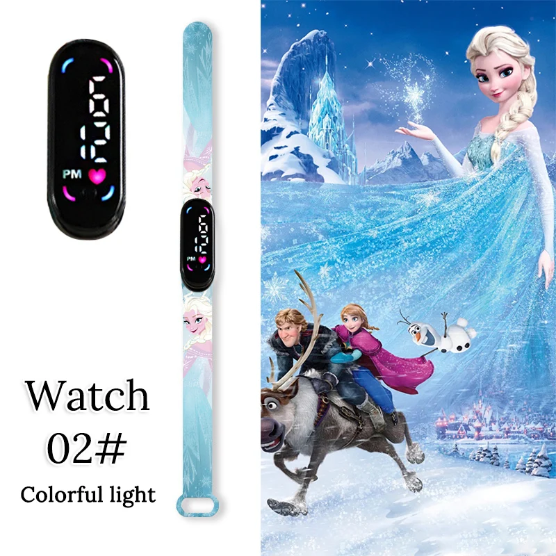 Frozen Princess Elsa Children Watches for Girls Sport Bracelet LED Women Watch Kids Electronic Digital Clock montre enfant