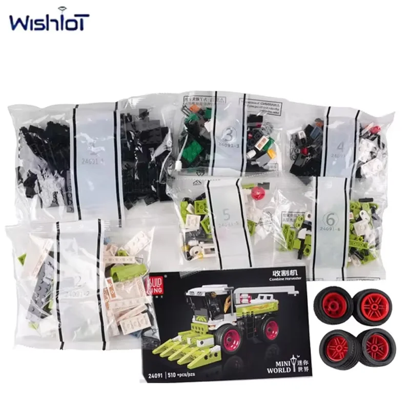 

Harvester/Agricultural Loader MOC Building Blocks Set Farm Series Vehicle 24091/24093 Cars Boys Assembly Model Bricks Toys Gifts