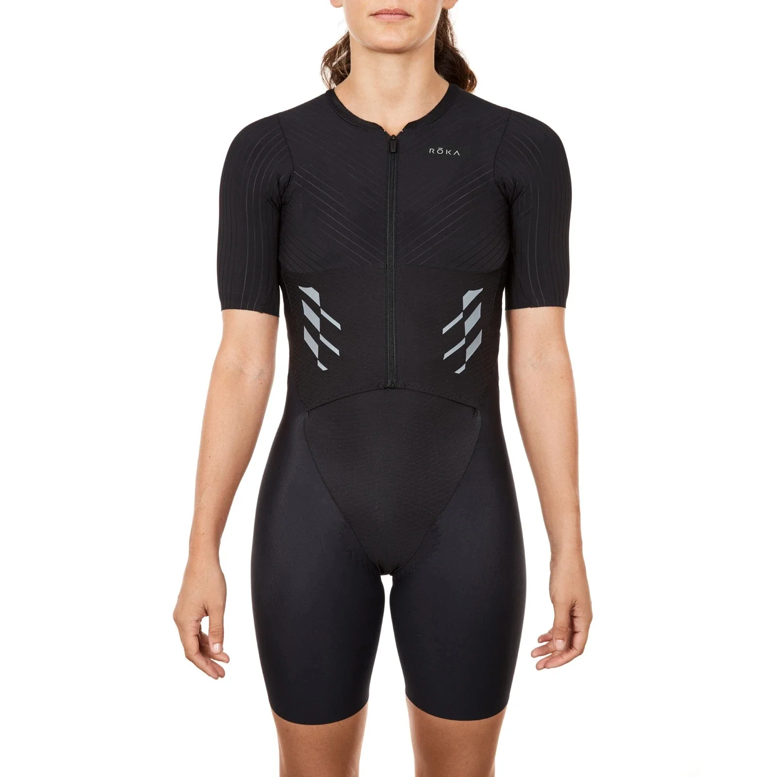 Roka Dames Trisuit Triatlon Badhuid Zomer Racefiets Mtb Pro Team Wielerjumpsuit Hardloopsnelheid Race-Uitrusting Met Korte Mouwen