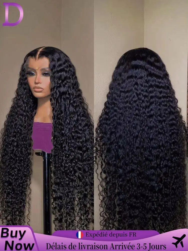 13X4 Water Wave Kant Voor Menselijk Haar Pruik 13X6 Transparante Diepe Golf Kant Frontale Braziliaanse pruiken Voor Vrouwen Krullend Menselijk Haar Pruik - afbeelding 2