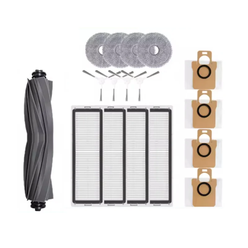 

17PCS For Xiaomi X20+ X20 Plus Vacuum Cleaner Replacement Parts Brush Filter Dust Bag Mop Cloth And Main Brush Cover Kit-AA26