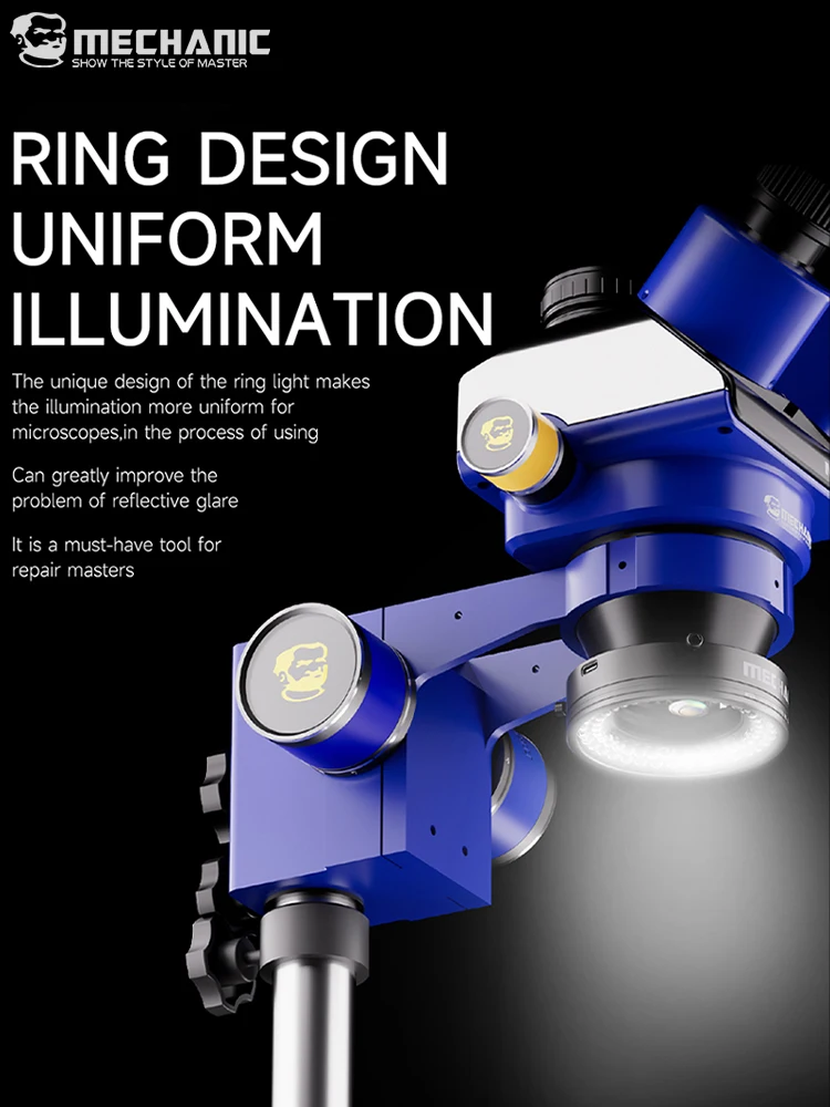 【MECHANIK】 LS720+ LS360 mikroskop lampa pierścieniowa spolaryzowana lampa pierścieniowa eliminuje odbicie do lutowania naprawa mikroskopów stereoskopowych — 2
