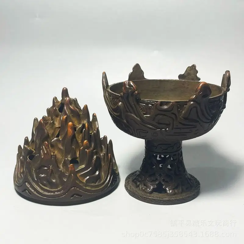 Antique-style Boshan incense burner, retro replica Han-style incense burner, home tea ceremony interior decoration incense burne