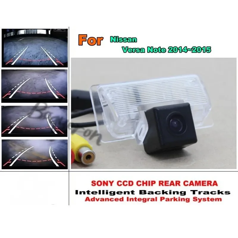 Car Intelligent Parking Tracks Camera / For Nissan Versa Note 2014~2015 HD Back up Reverse Camera / Rear View Camera