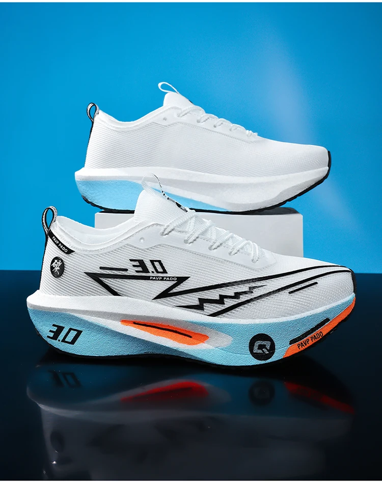 Herren-Laufschuhe mit Carbonplatte, speziell für Marathonläufe, atmungsaktive, leichte Sportschuhe, bequeme Damen-Sneaker. – Detail 17