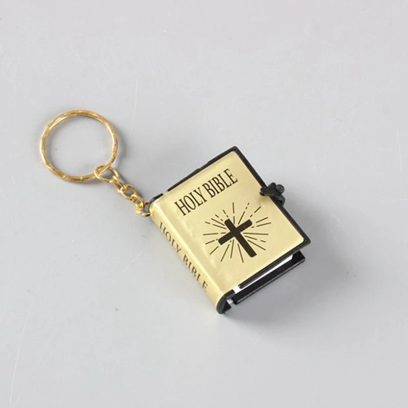 Fashion Cute Mini Holy Bible Book Keychains Accessories