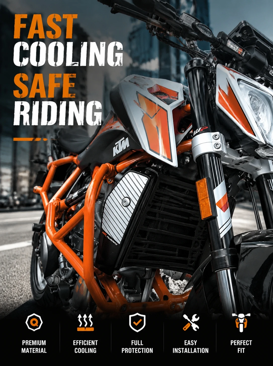 Motorcycle Radiator Grille Guard Stainless Steel Protective Cover For KTM 690 Duke 2012 2013 2014 2015 2016 2017