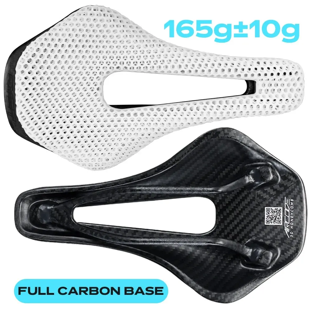 RYET 3D Printed Bike Saddle Ultralight Carbon Fiber Hollow Comfortable Breathable MTB Gravel Road Bicycle Cycling Seating Parts image 3