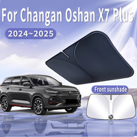 1PC Car Sun Visor For Changan Oshan X7 Plus 2024 2025 Front Windshield Sunshade Heat Insulation Summer Cooling Auto Accessories