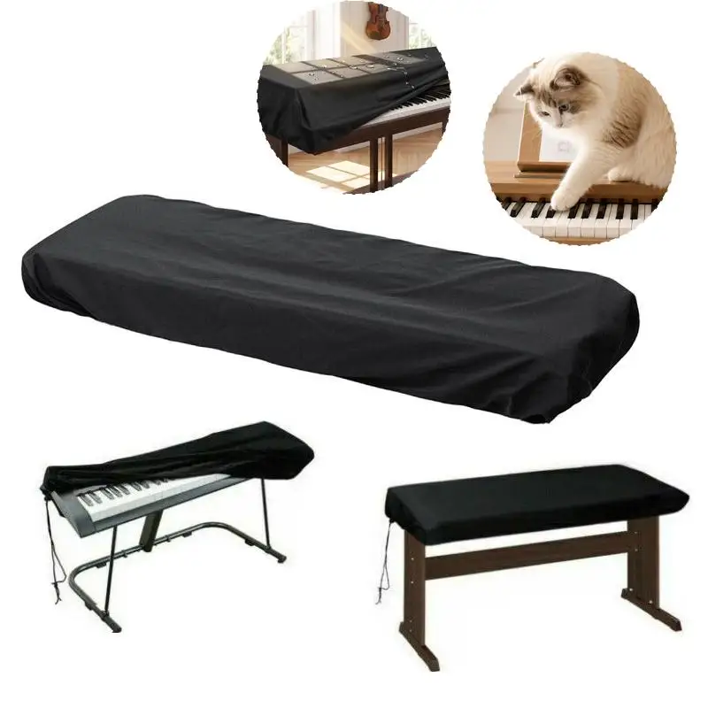 for 61/ 88 Keys Keyboards Stretchable Dustproof Electronic Piano Keyboard Cover Waterproof Folding Guard