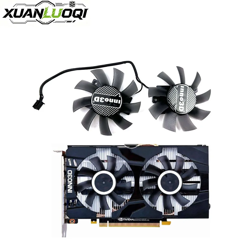 NOUVEAU ventilateur de refroidissement pour carte graphique 75MM CF-12815S GTX1660Ti GTX1660 RTX2060, compatible avec INNO3D GeForce GTX 1660 Ti 1660 RTX 260 Twin X2.