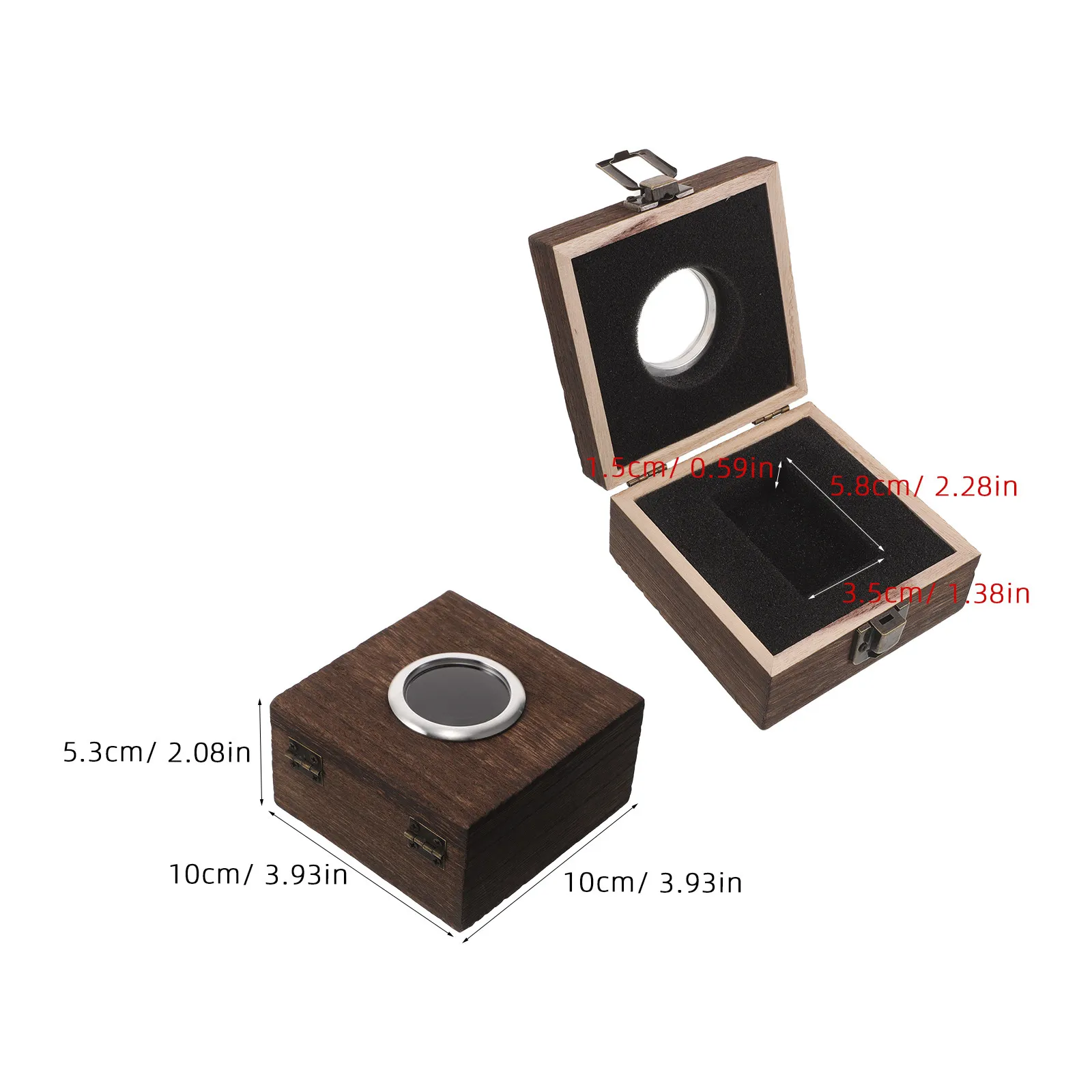 Wooden Lighter Holder Box with Lid – Vintage-Style Storage Organizer Container for Lighters, Decorative Display