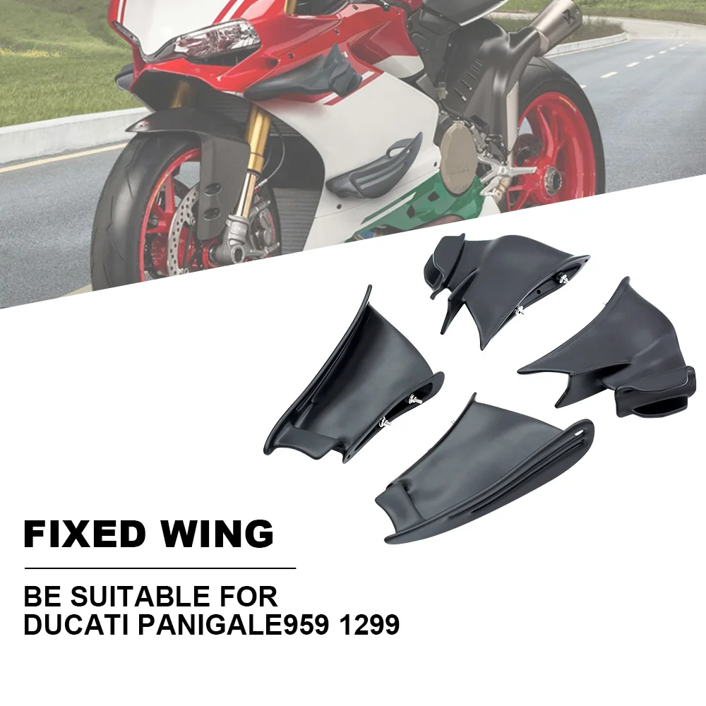 

Motorcycle Modified Parts ABS Plastic For DUCATI Panigale 959/S/1299/R 2015-2020 Winglets Side Panels Fixed Wings Fairing Kit