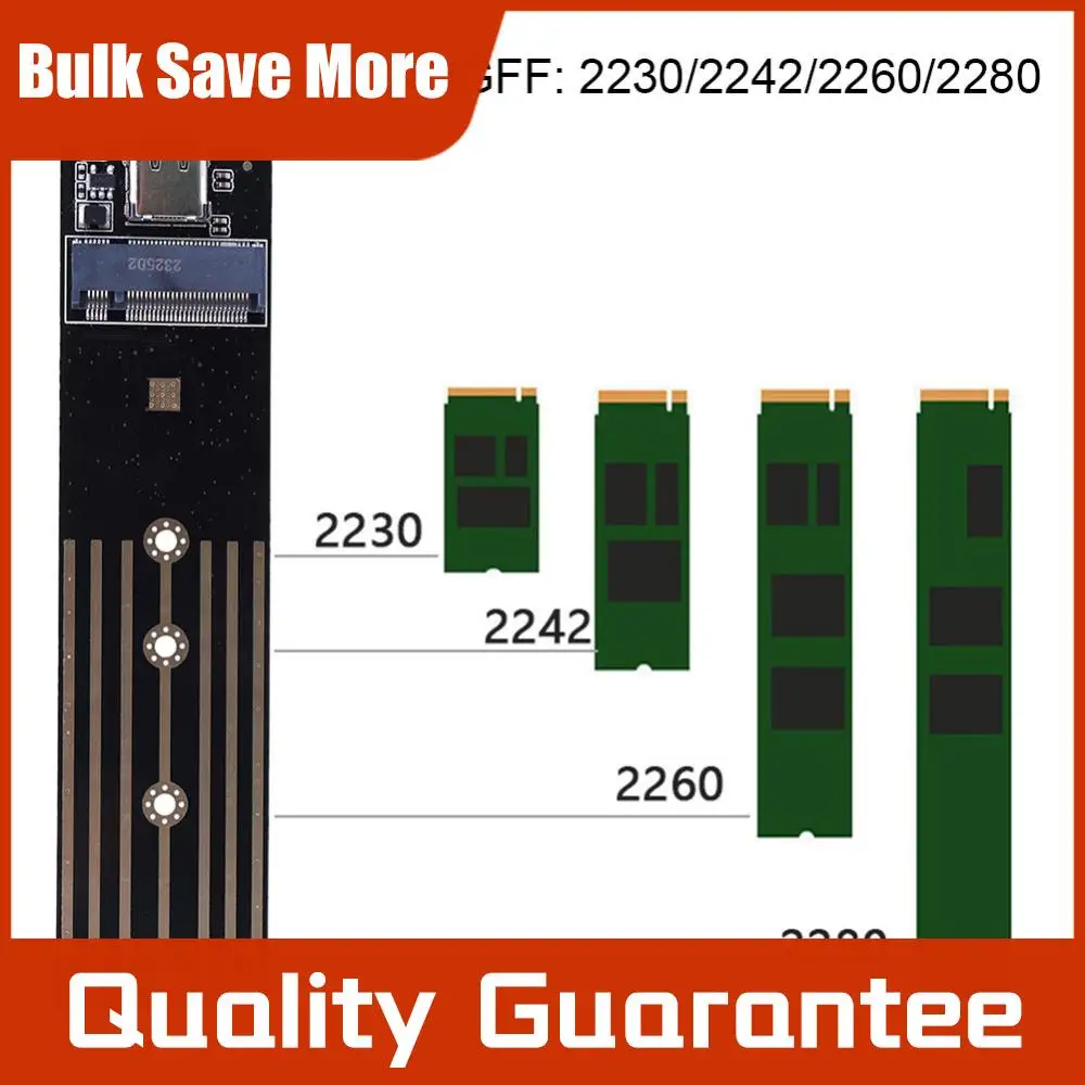 

Плата-адаптер M.2 на USB 3.1 Type-C, 10 Гбит/с, 6 Гбит/с, конвертер NGFF B+M Key SSD в USB 3.1 Type-C для M.2 SSD форматов 2230, 2240, 2260, 2280