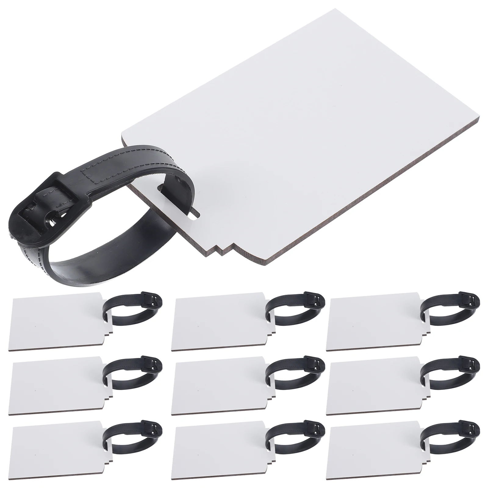 

1 set Sublimation Luggage Id Tags Customizable Suitcase Small Lightweight Easy to Carry Luggage Tags