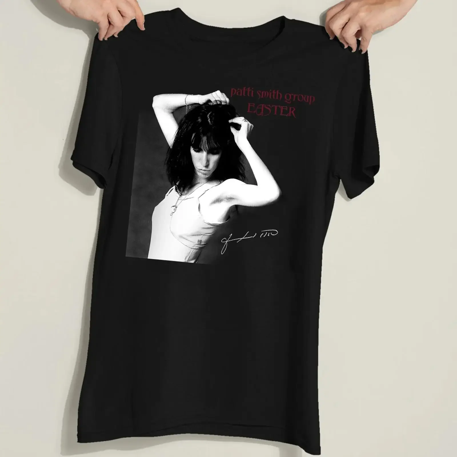 Singer Patti Smith black t shirt size SML 234XL vintage Washed Top For Everyday Wear Unisex fashion graphic Versatile