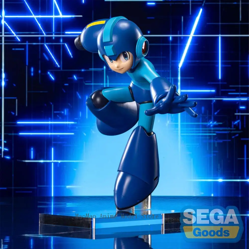 Em estoque original sega luminasta rockman série mega man 19cm anime figura modelo brinquedos colecionáveis presente de feriado