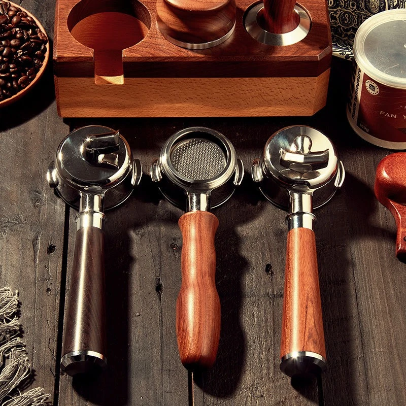 

Multifunctional, coffee machine, handle, 3-in-1 brewing, bottomless head + mouth, stainless steel, coffee handle
