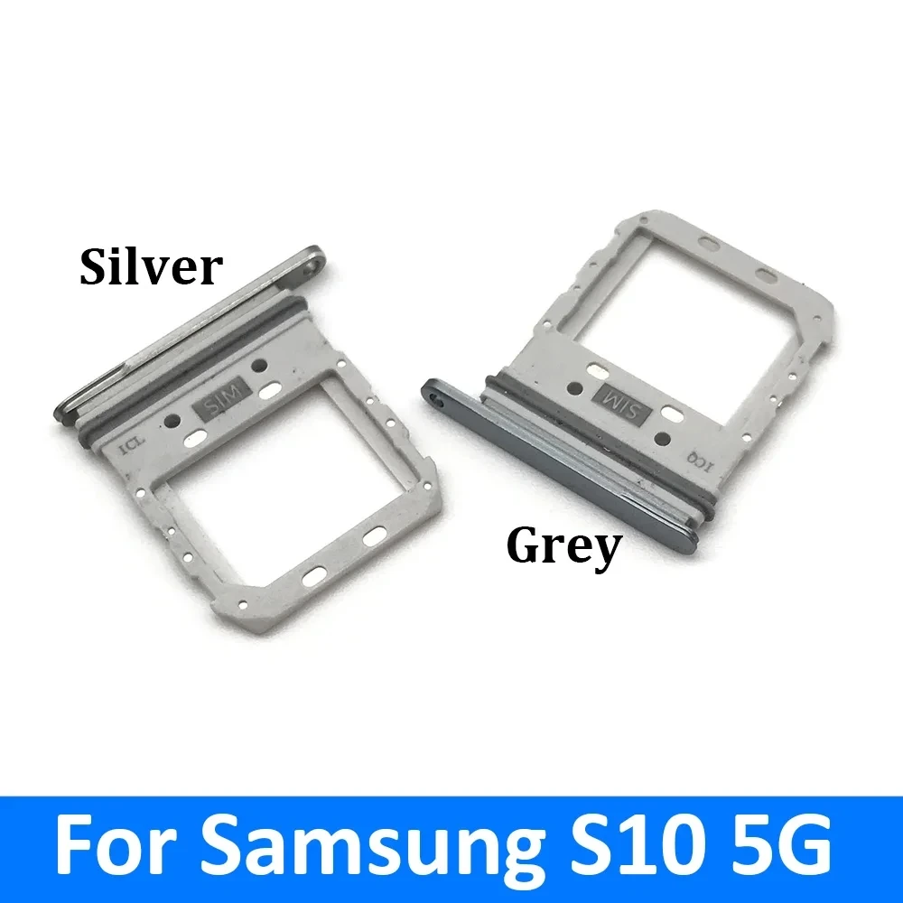 50Pcs,  Dual Card SIM Card Holder Tray chip slot drawer Holder Adapter Socket For Samsung S10 5G S10 S10 Plus / S10 Lite / S10e