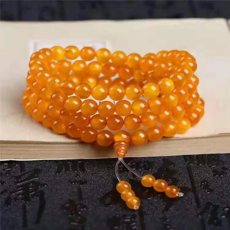 In Stock Gold Nail Mountain Turtle Bracelet round Beads108Piece8-10mmMountain Tortoise Shell Cultural Artifact Prayer Beads Brac